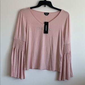 Bebe Women’s S L, Peach Color Top, NWT!